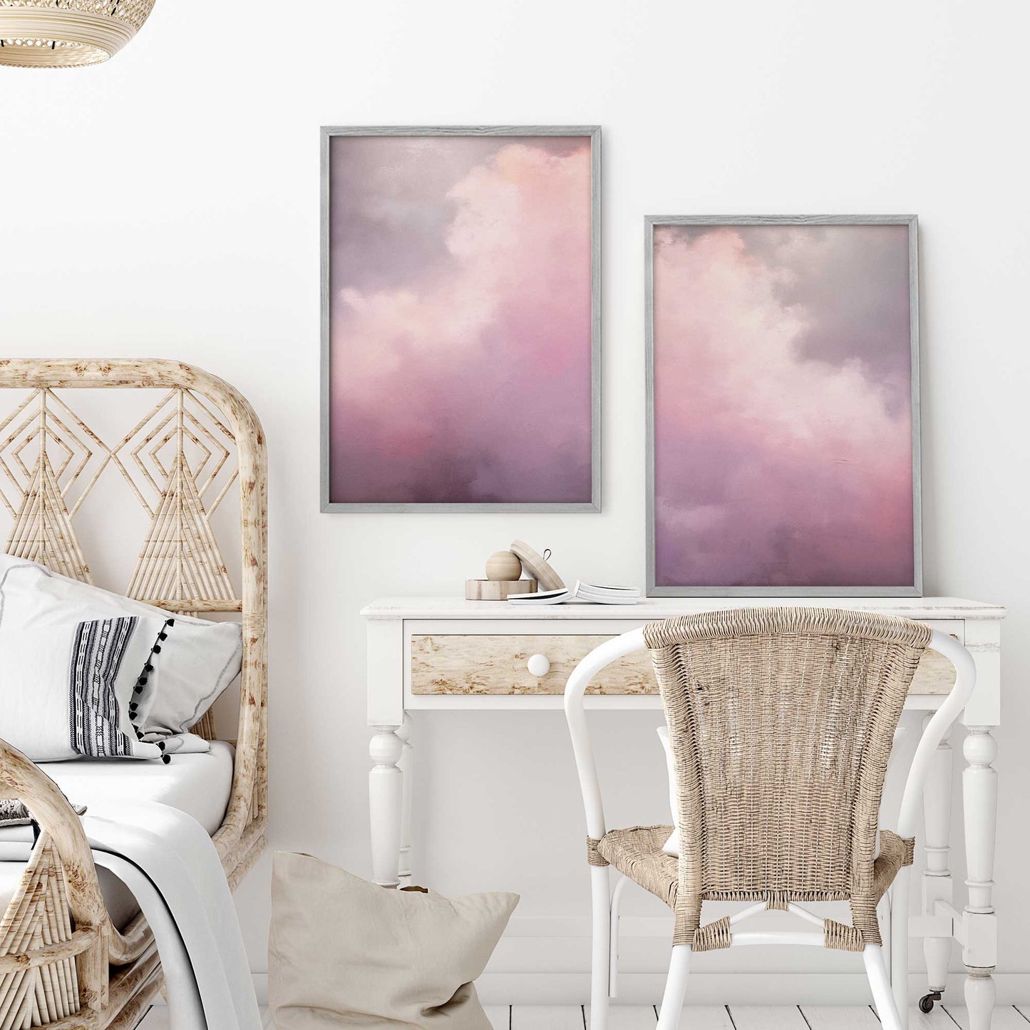 Pastel Skyline Set of 2 Print on Archival Matte Paper