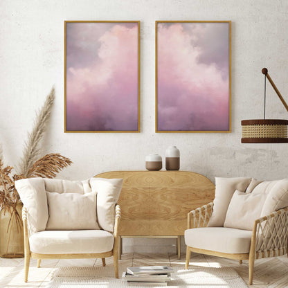 Pastel Skyline Set of 2 Print on Archival Matte Paper