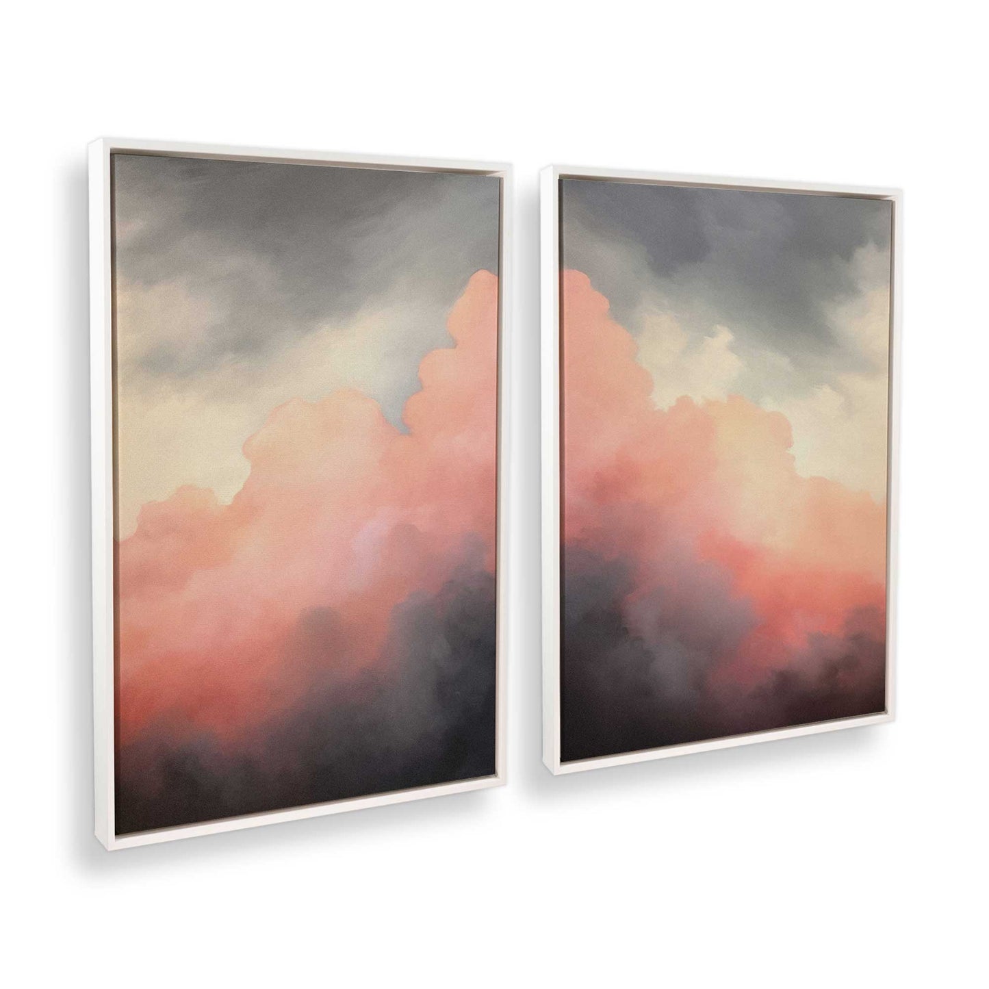 [Color:Opaque White] Picture of art in a White frame at an angle