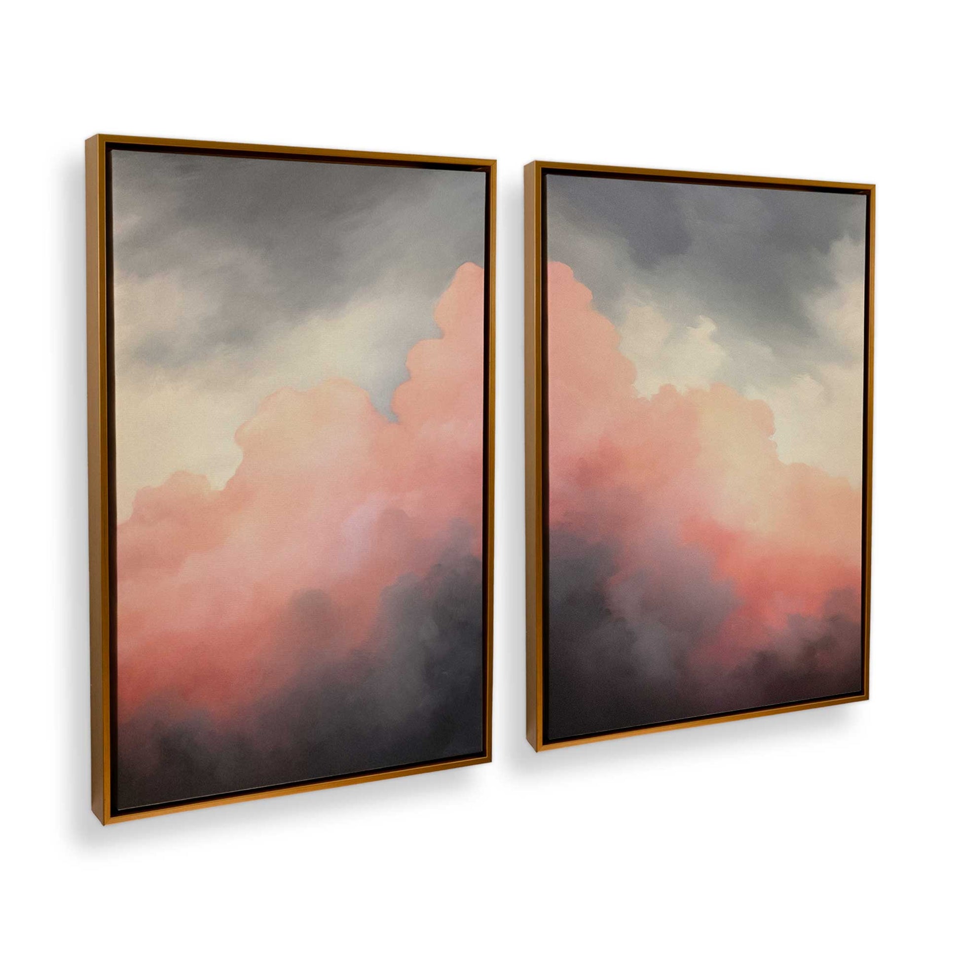 [Color:Polished Gold] Picture of art in a Polished Gold frame at an angle