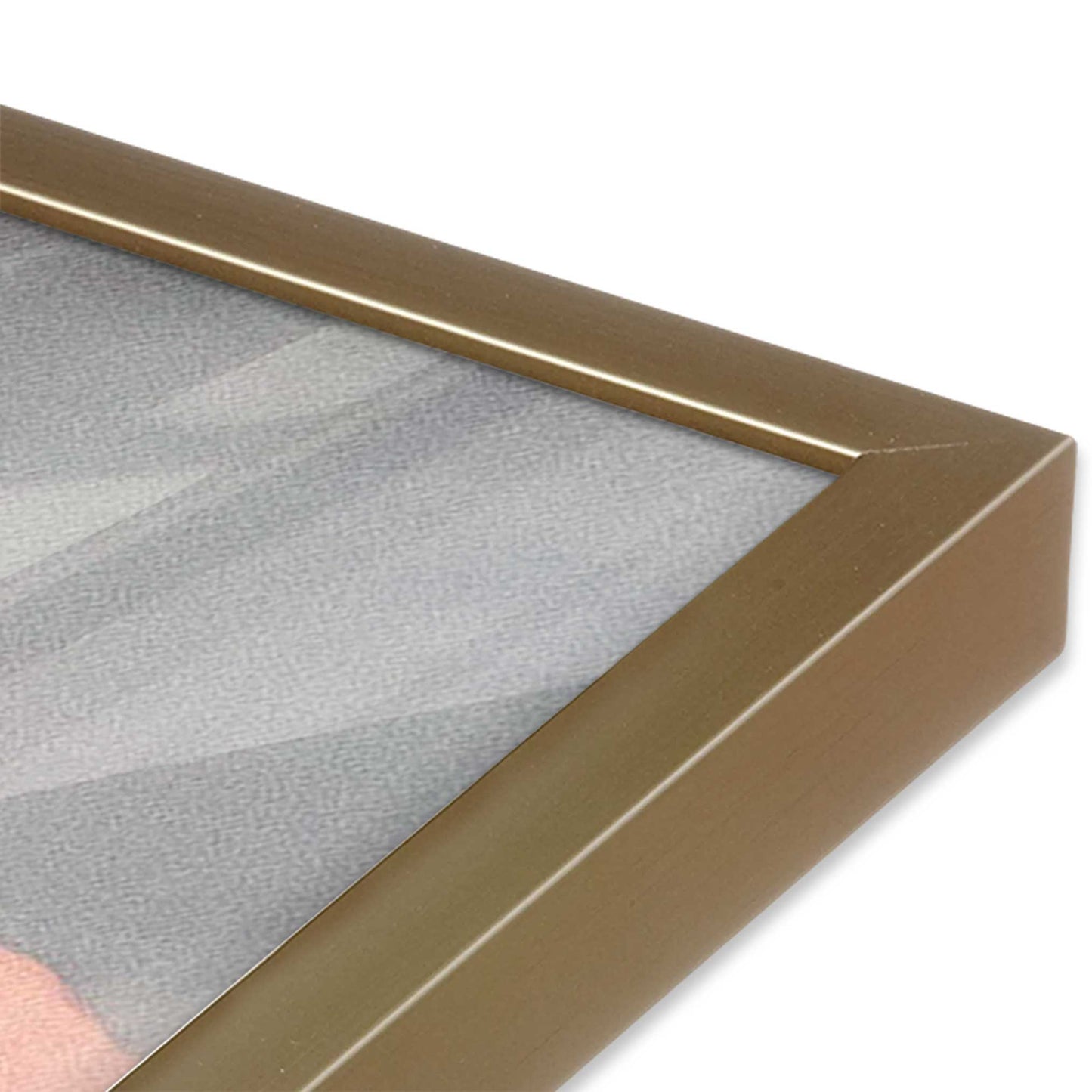 [Color:Brushed Gold] Picture of art in a Brushed Gold frame of the corner