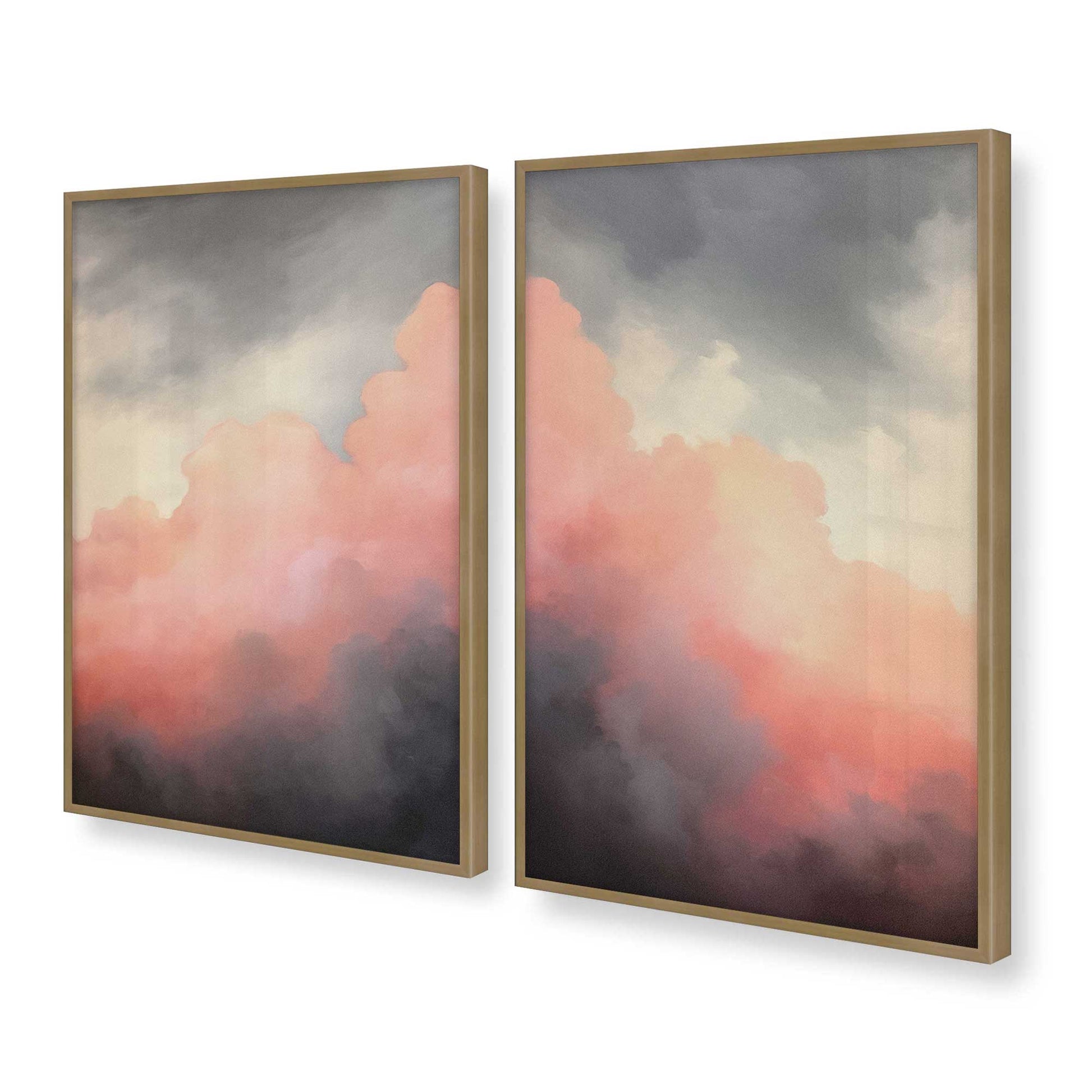 [Color:Brushed Gold] Picture of art in a Brushed Gold frame at an angle