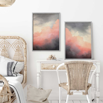 Rosy Twilight Set of 2 Print on Archival Matte Paper