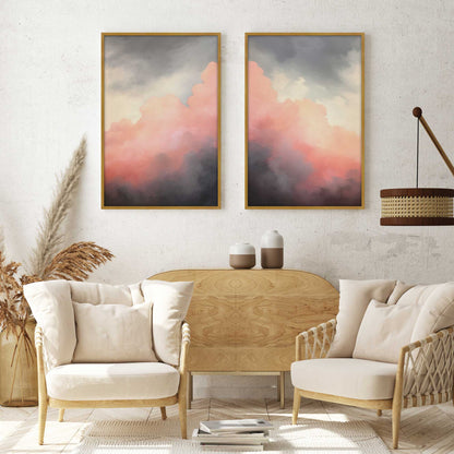 Rosy Twilight Set of 2 Print on Archival Matte Paper