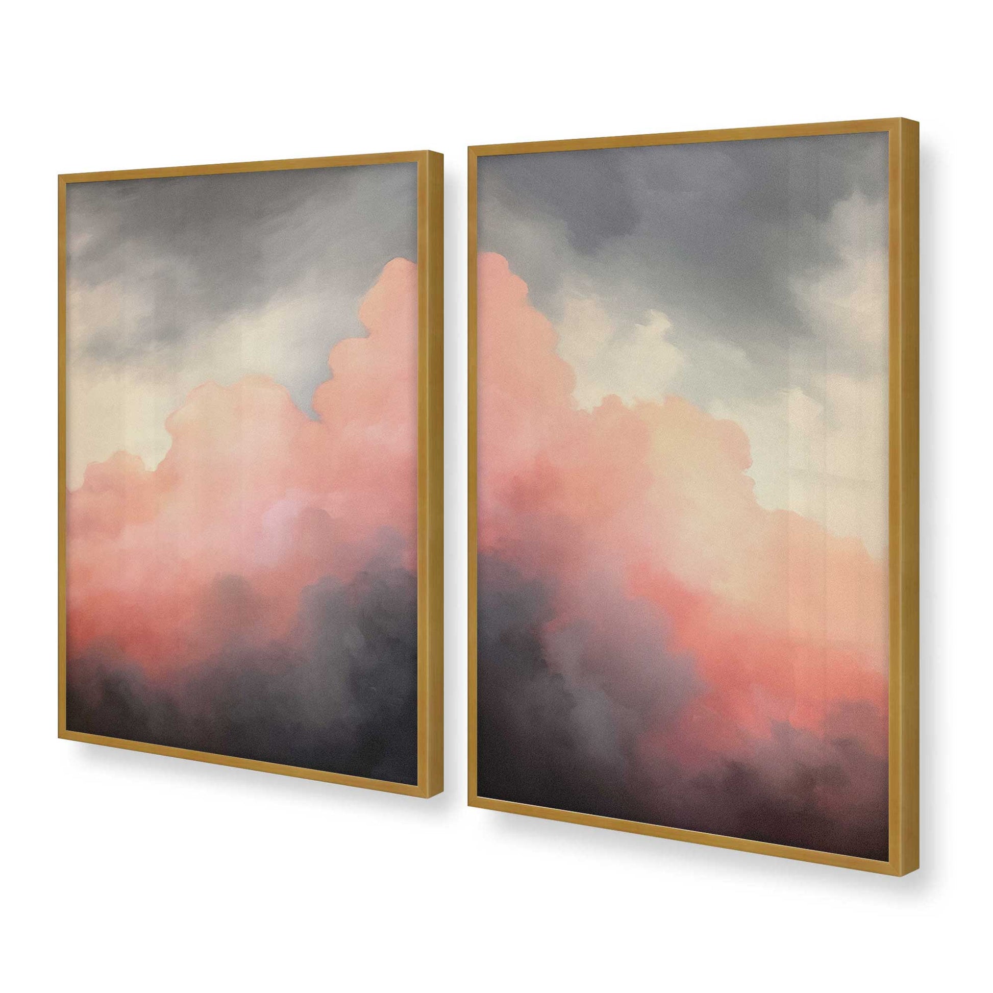 [Color:Polished Gold] Picture of art in a Polished Gold frame at an angle