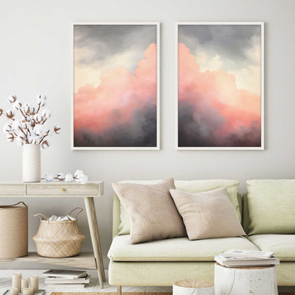 Rosy Twilight Set of 2 Print on Archival Matte Paper