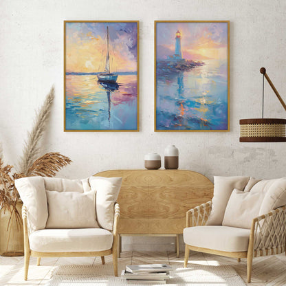 Sunset Sail Set of 2 Print on Archival Matte Paper