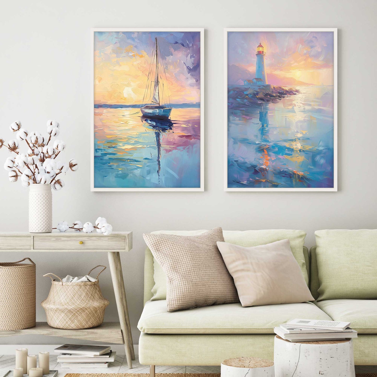 Sunset Sail Set of 2 Print on Archival Matte Paper