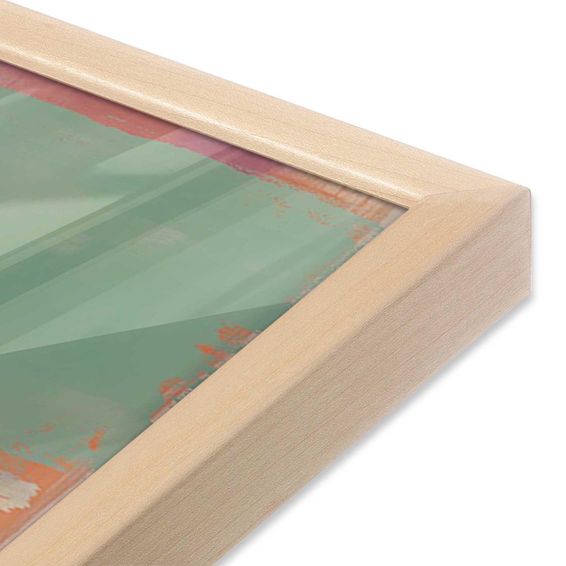 [Color:Raw Maple] Picture of art in a Raw Maple frame of the corner