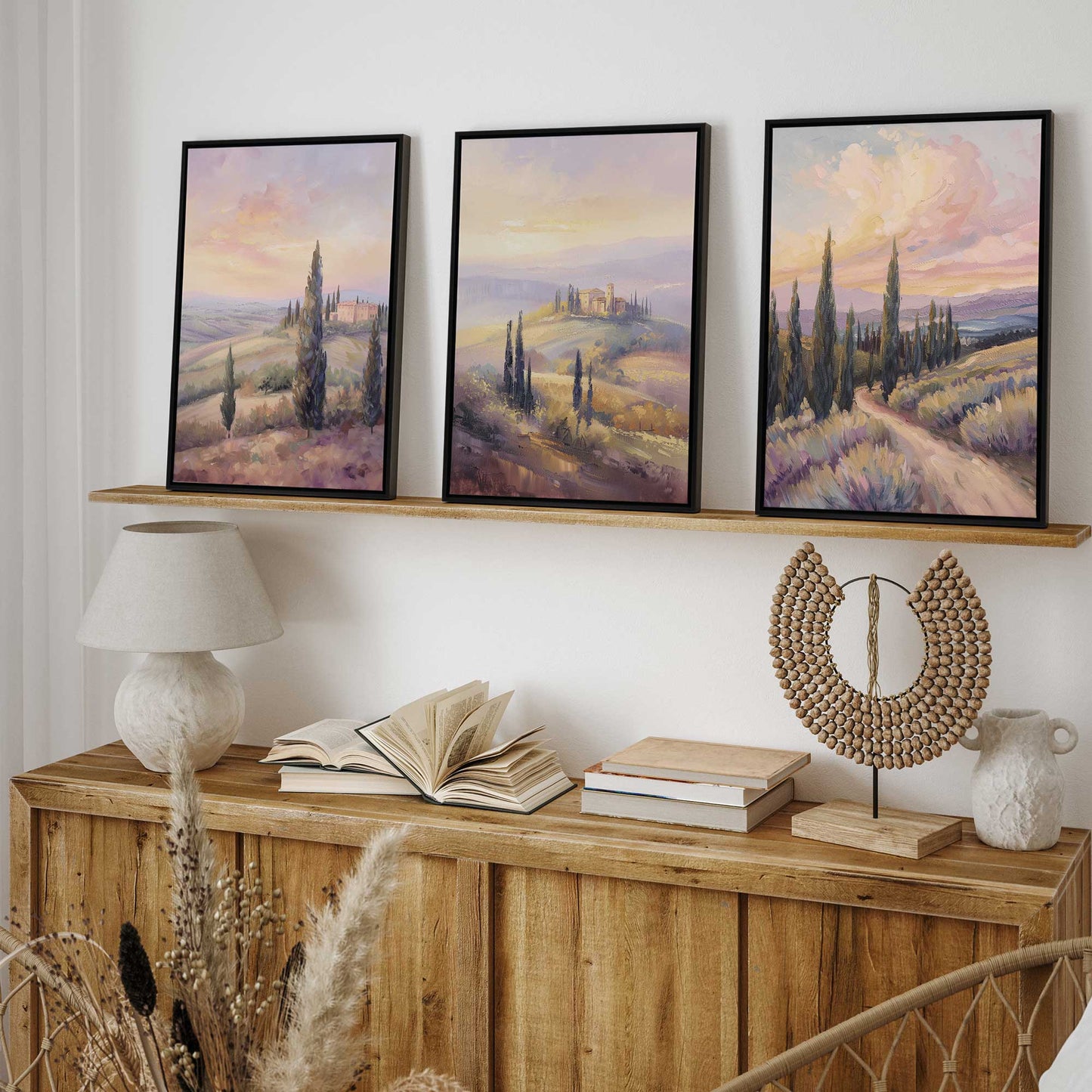 Tuscan Sunrise Splendor Set of 3 Print on Canvas