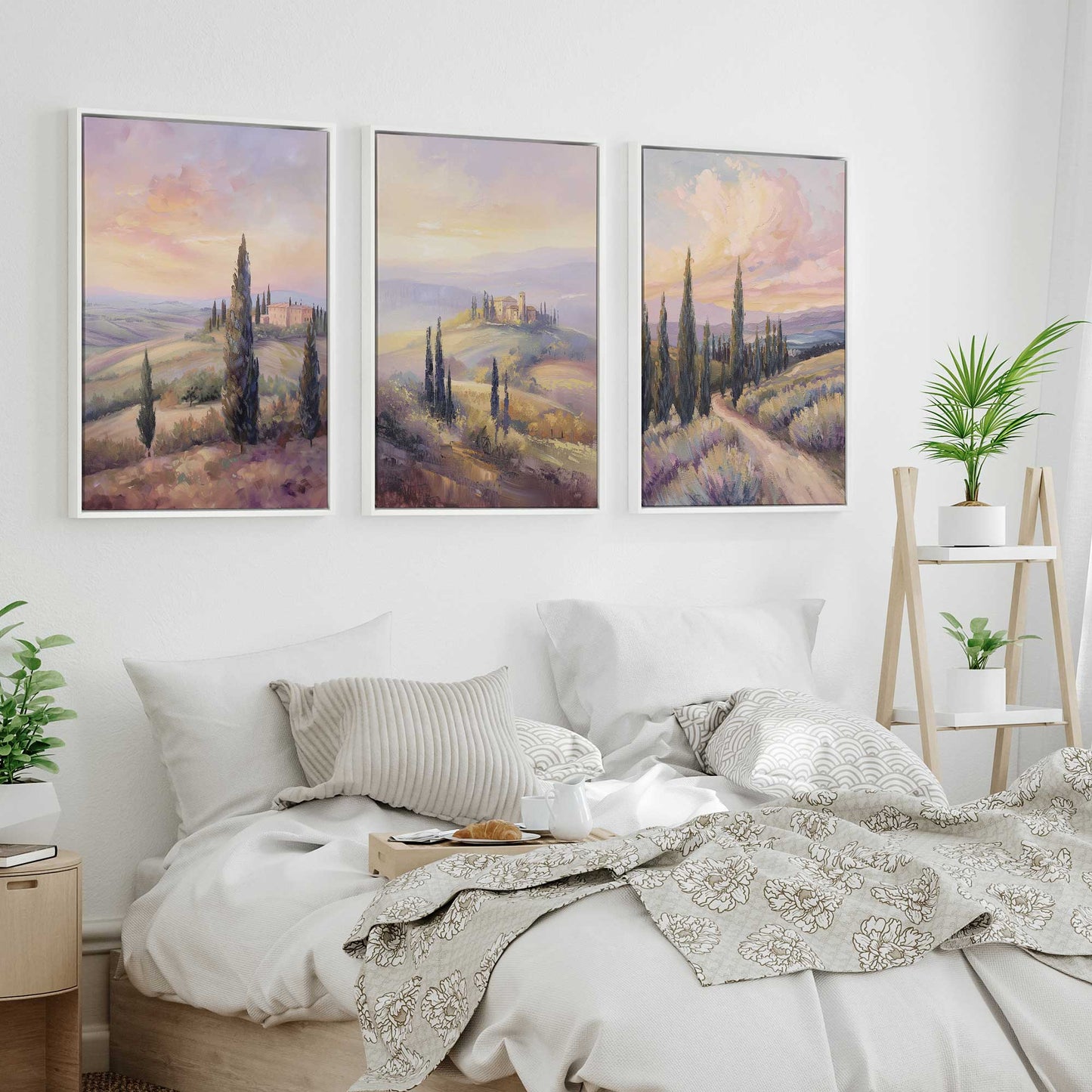 Tuscan Sunrise Splendor Set of 3 Print on Canvas