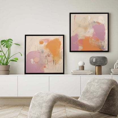 Cotton Candy Delight Set of 2 Print on Canvas