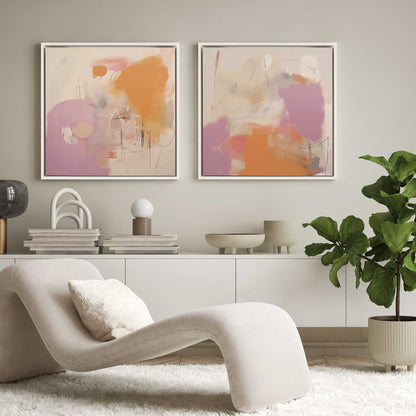 Cotton Candy Delight Set of 2 Print on Canvas