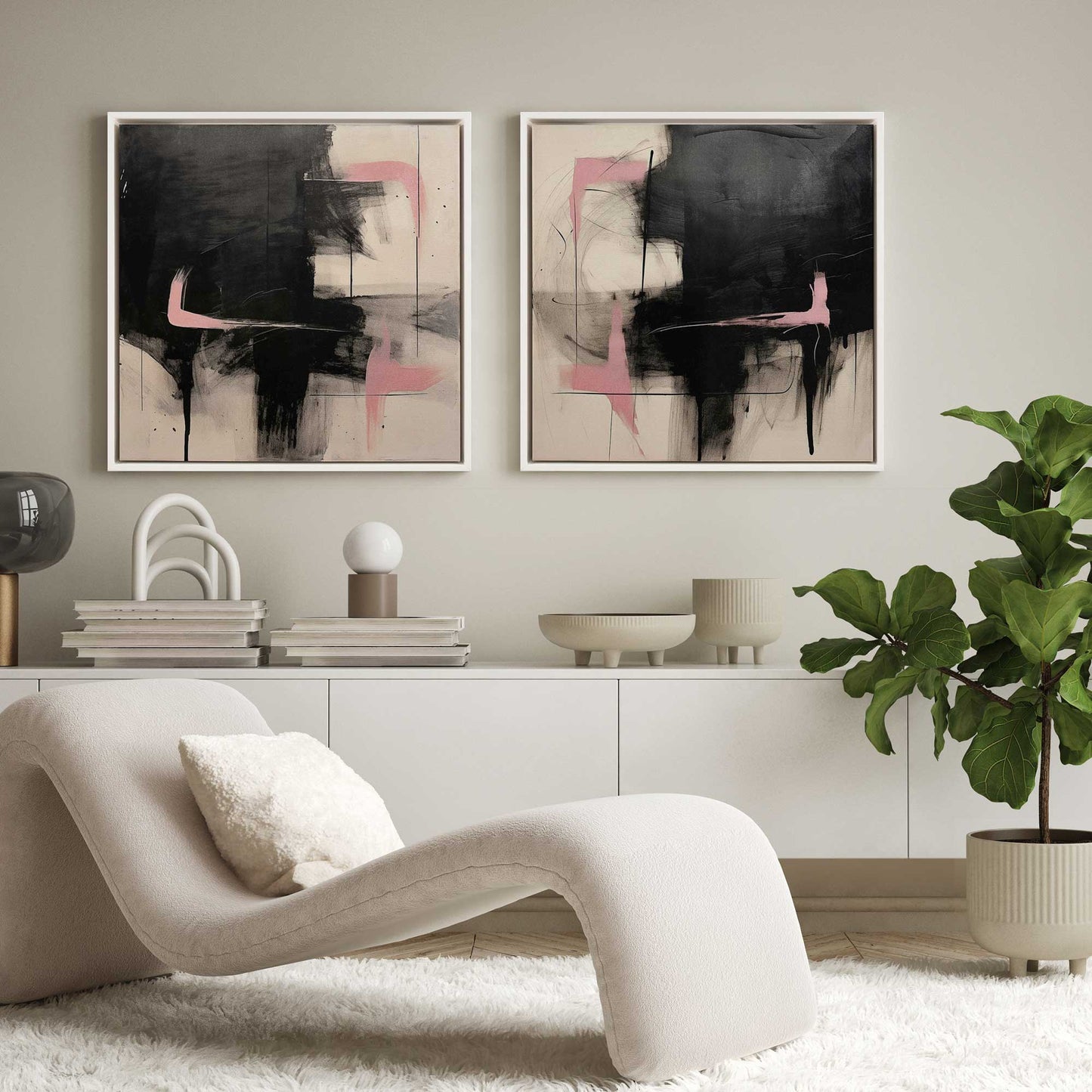 Midnight Rose Dreamscape Set of 2 Print on Canvas