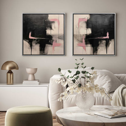 Midnight Rose Dreamscape Set of 2 Print on Canvas