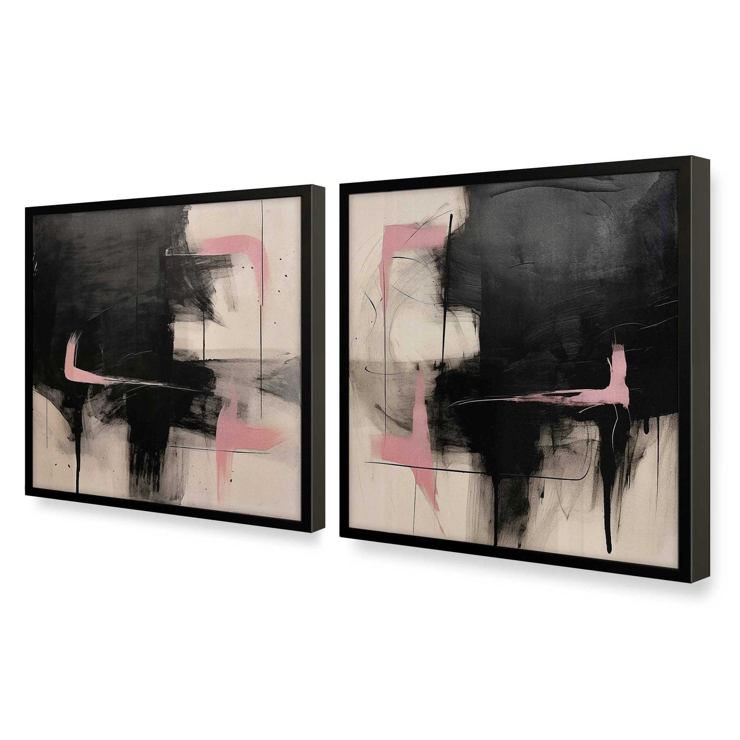 [Color:Satin Black] Picture of art in a Satin Black frame at an angle