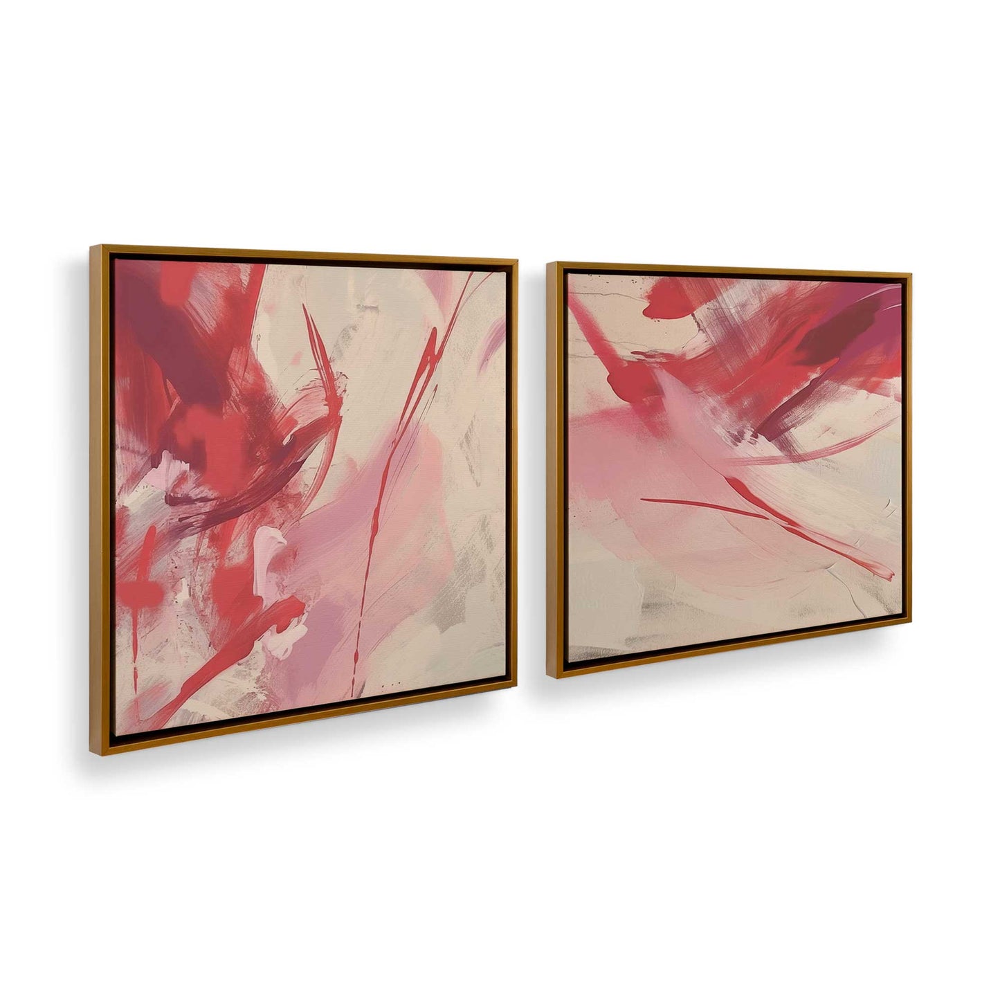 [Color:Polished Gold] Picture of art in a Polished Gold frame at an angle