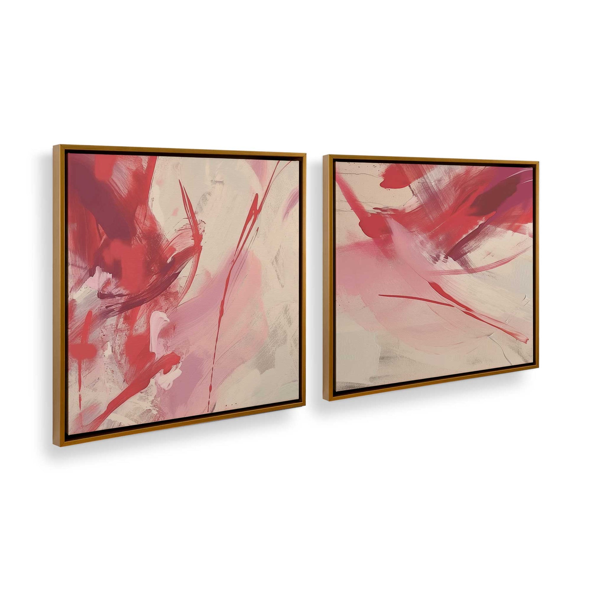 [Color:Polished Gold] Picture of art in a Polished Gold frame at an angle