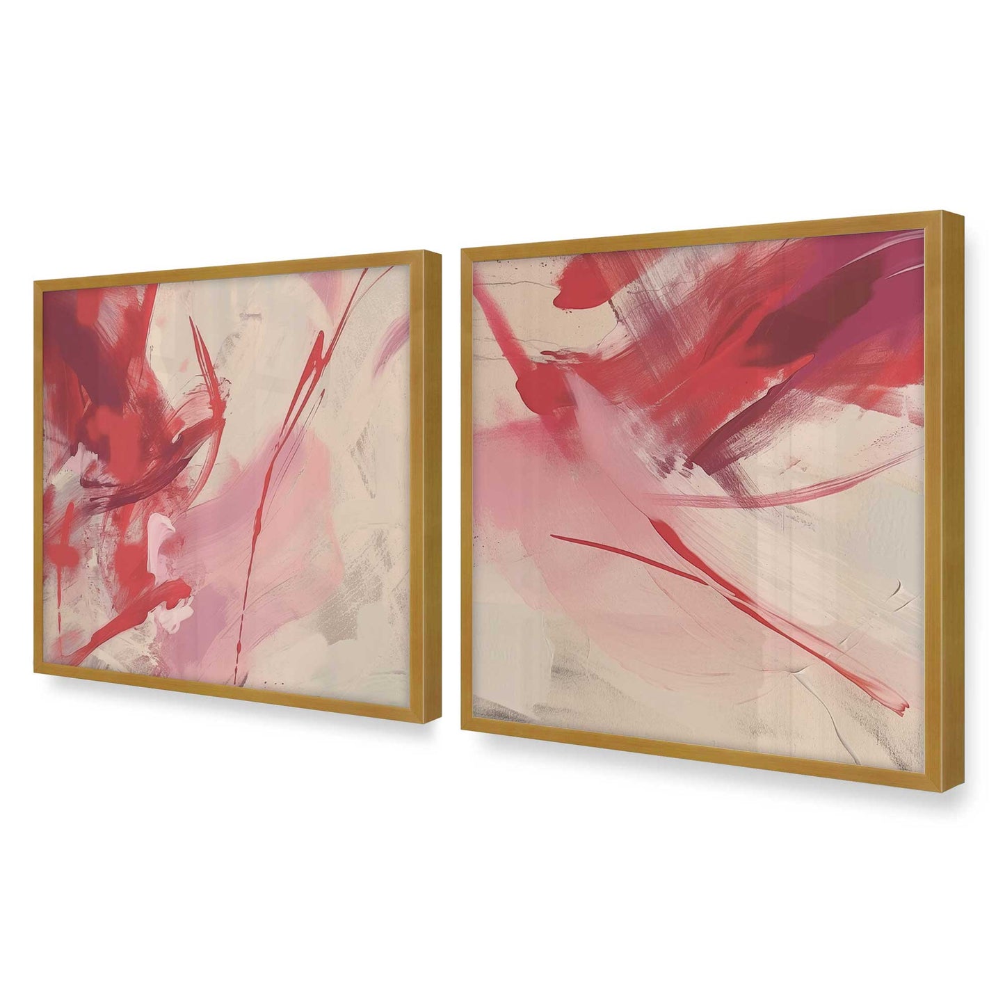 [Color:Polished Gold] Picture of art in a Polished Gold frame at an angle