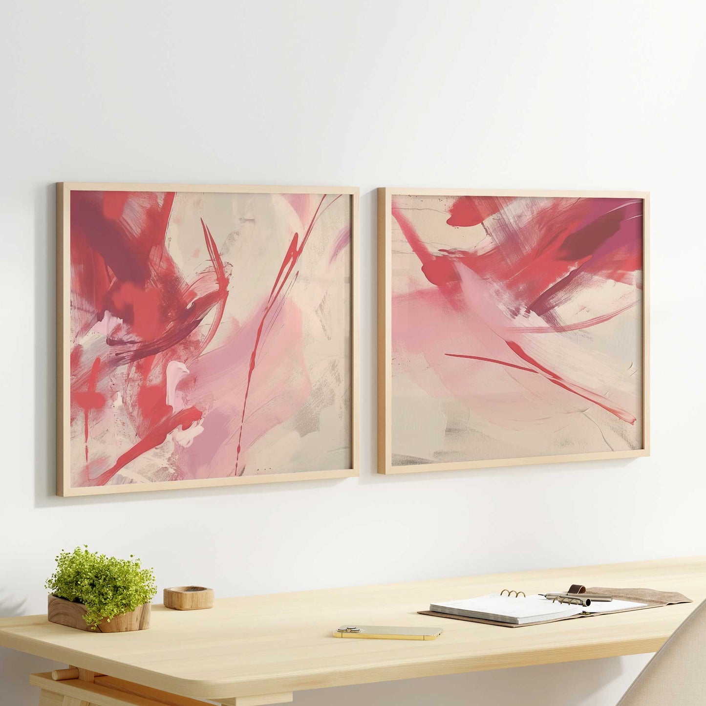 Rosy Rhapsody Set of 2 Print on Archival Matte Paper