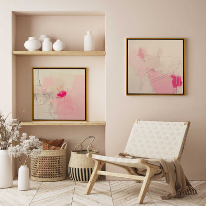 Whispers of Pink Sands Set of 2 Print on Canvas