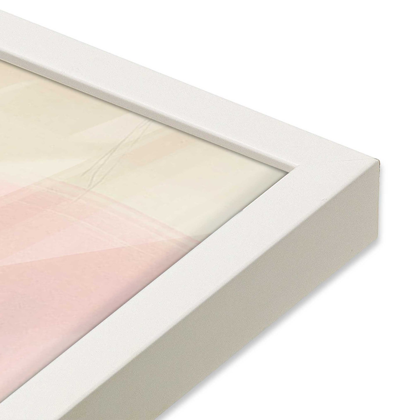 [Color:Opaque White] Picture of art in a Opaque White frame of the corner