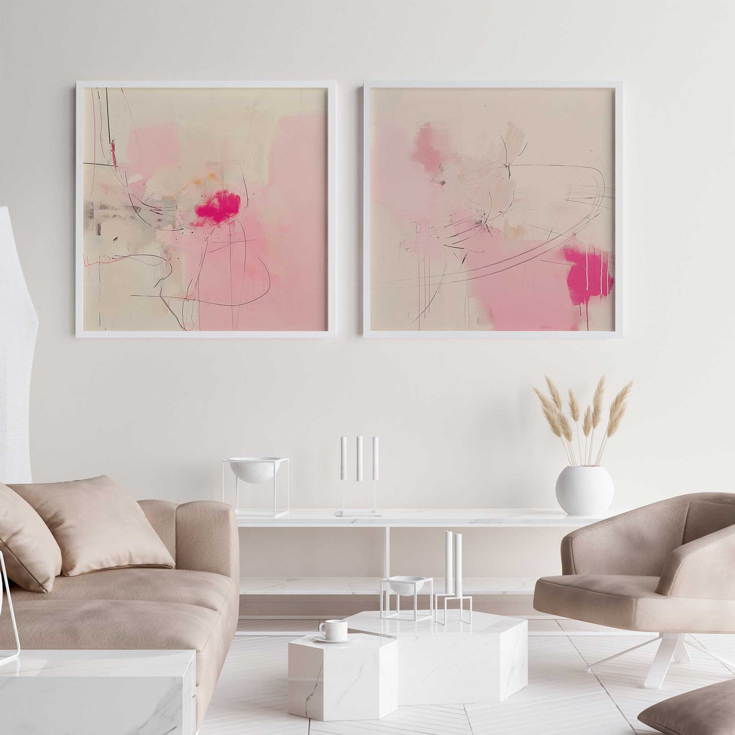 Whispers of Pink Sands Set of 2 Print on Archival Matte Paper