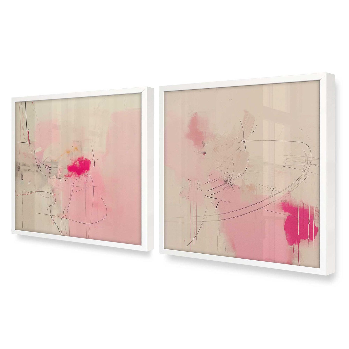 [Color:Opaque White] Picture of art in a Opaque White frame at an angle