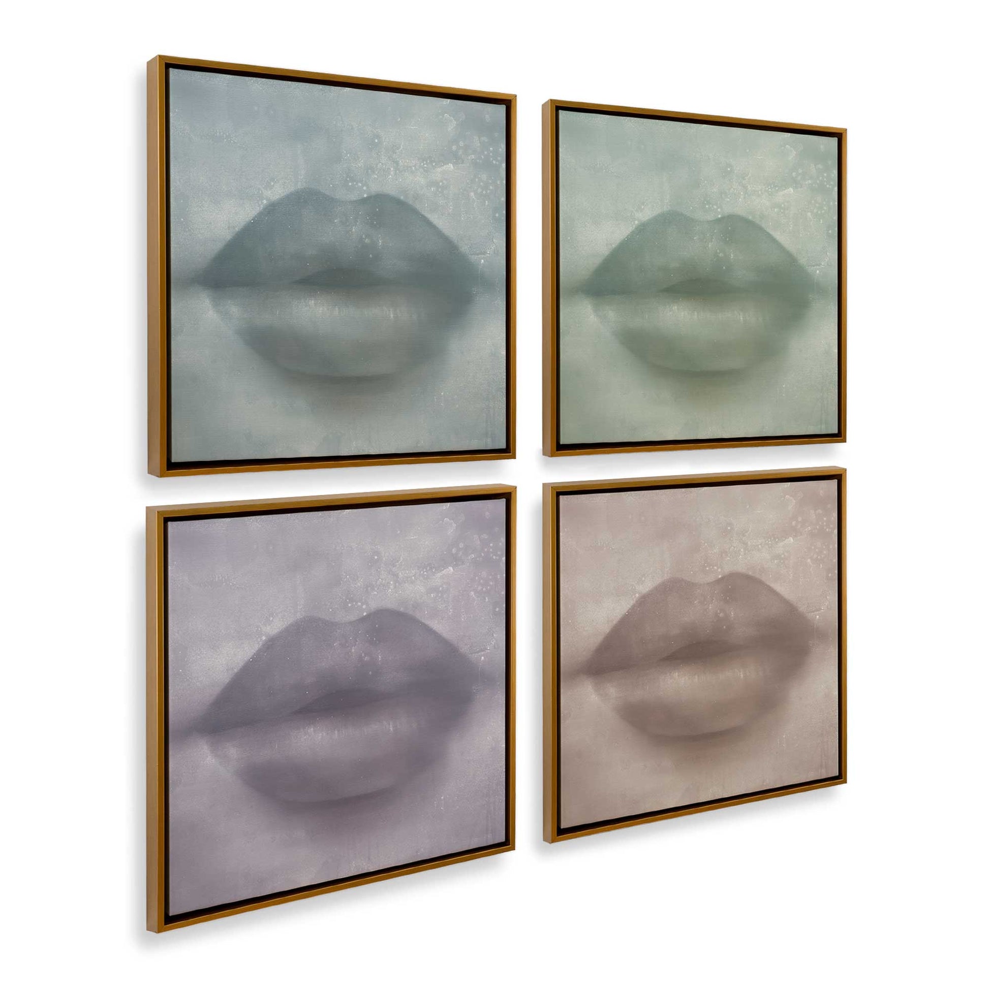 [Color:Polished Gold] Picture of art in a Polished Gold frame at an angle