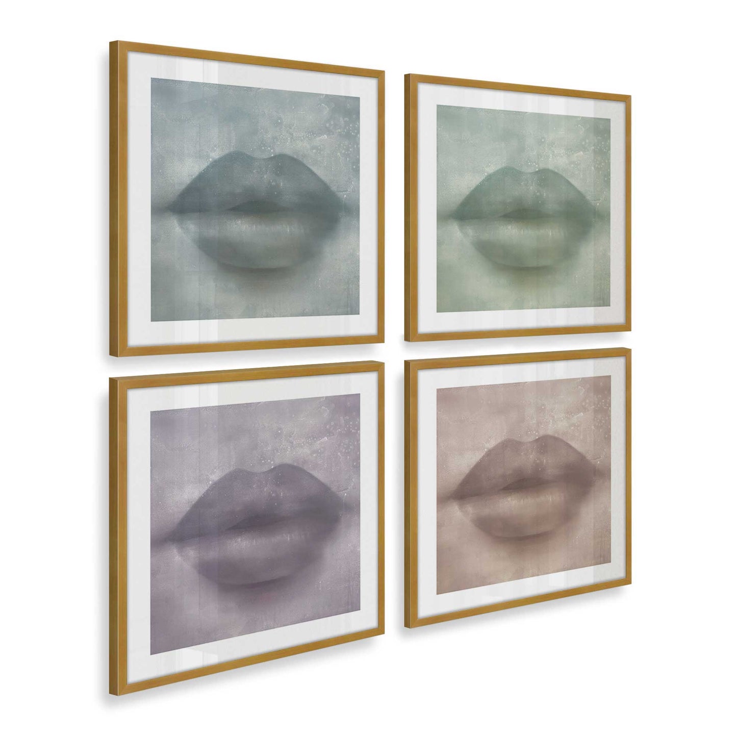 [Color:Polished Gold] Picture of art in a Polished Gold frame at an angle