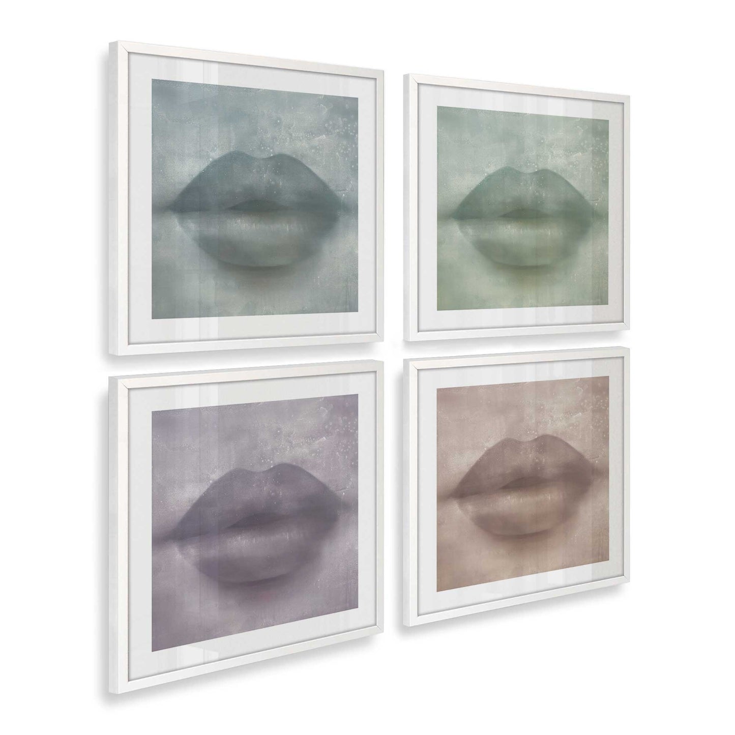 [Color:Opaque White] Picture of art in a Opaque White frame at an angle