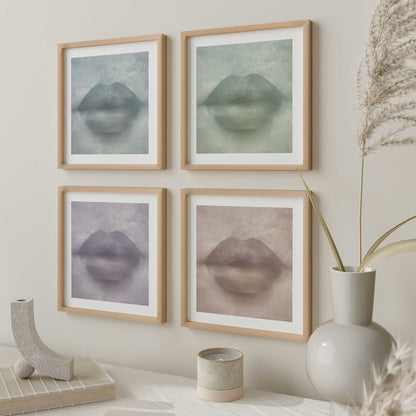 Whispered Kiss Quadrant Set of 4 Print on Archival Matte Paper