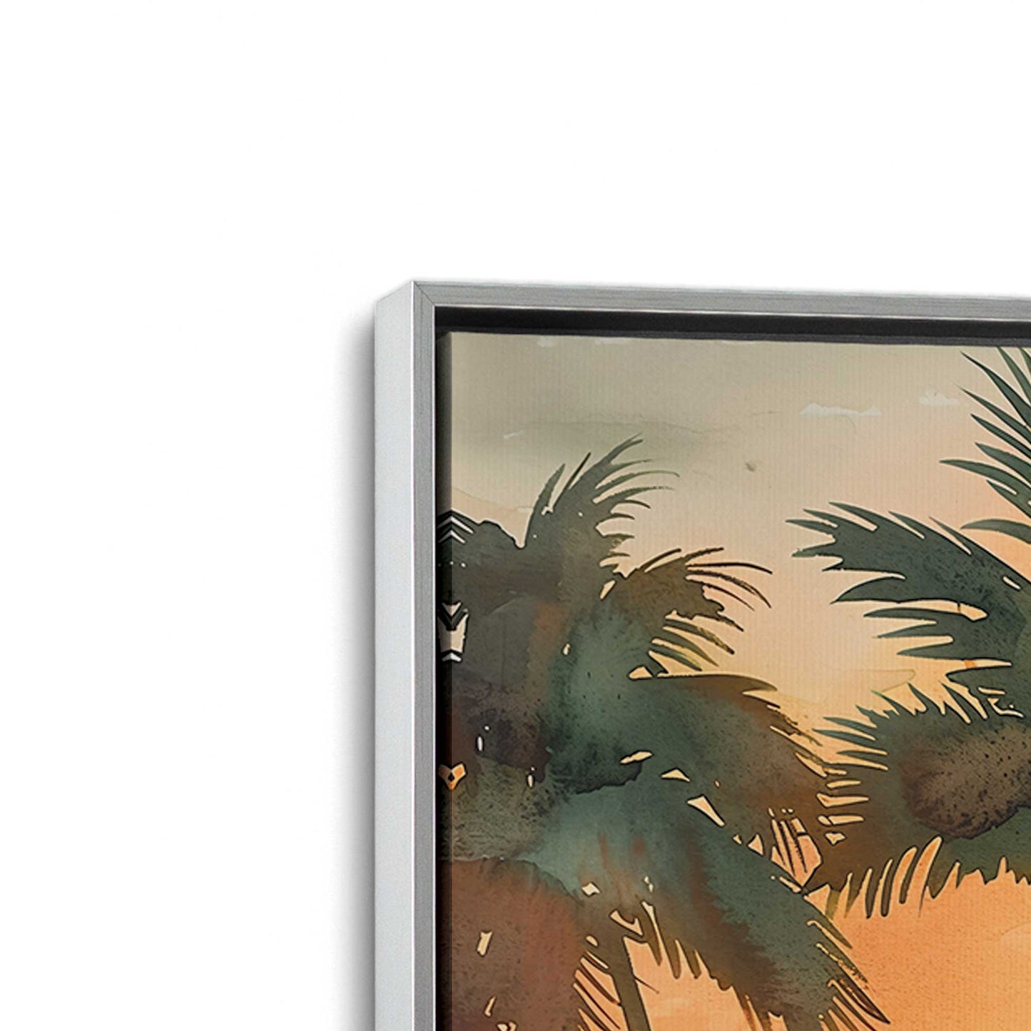 [Color:Polished Chrome], Picture of art in a Polished Chrome frame at an angle