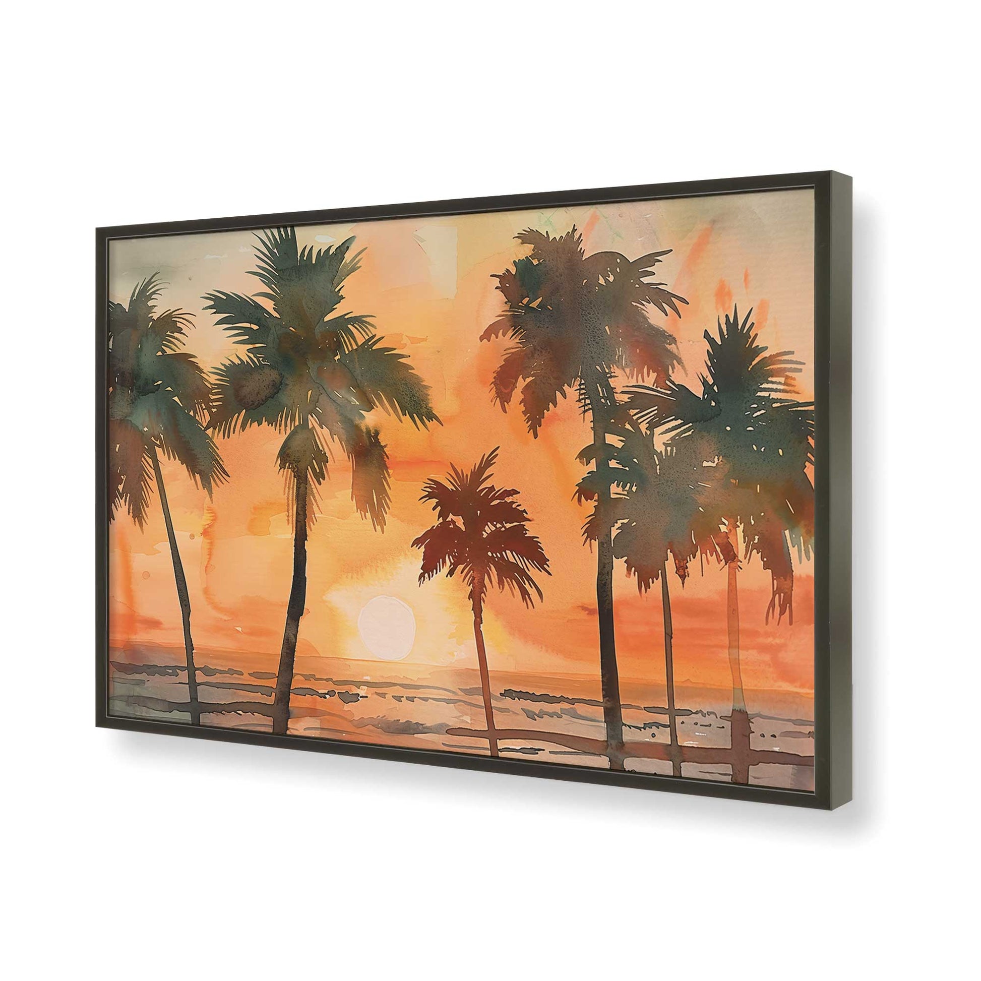 [Color:Satin Black], Picture of art in a Satin Black frame of the corner