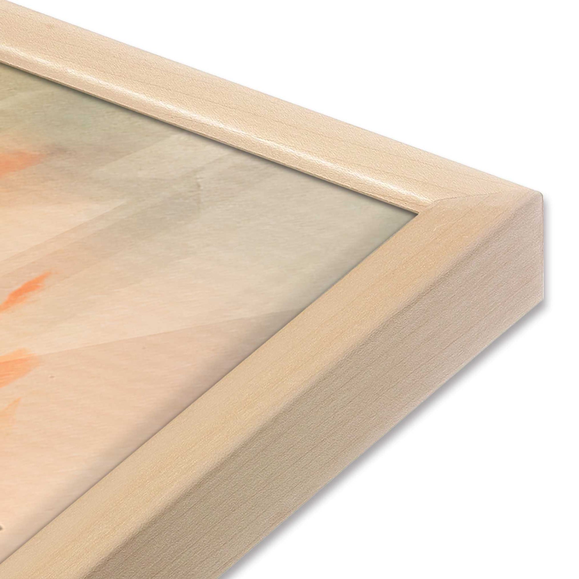 [Color:Raw Maple], Picture of art in a Raw Maple frame at an angle