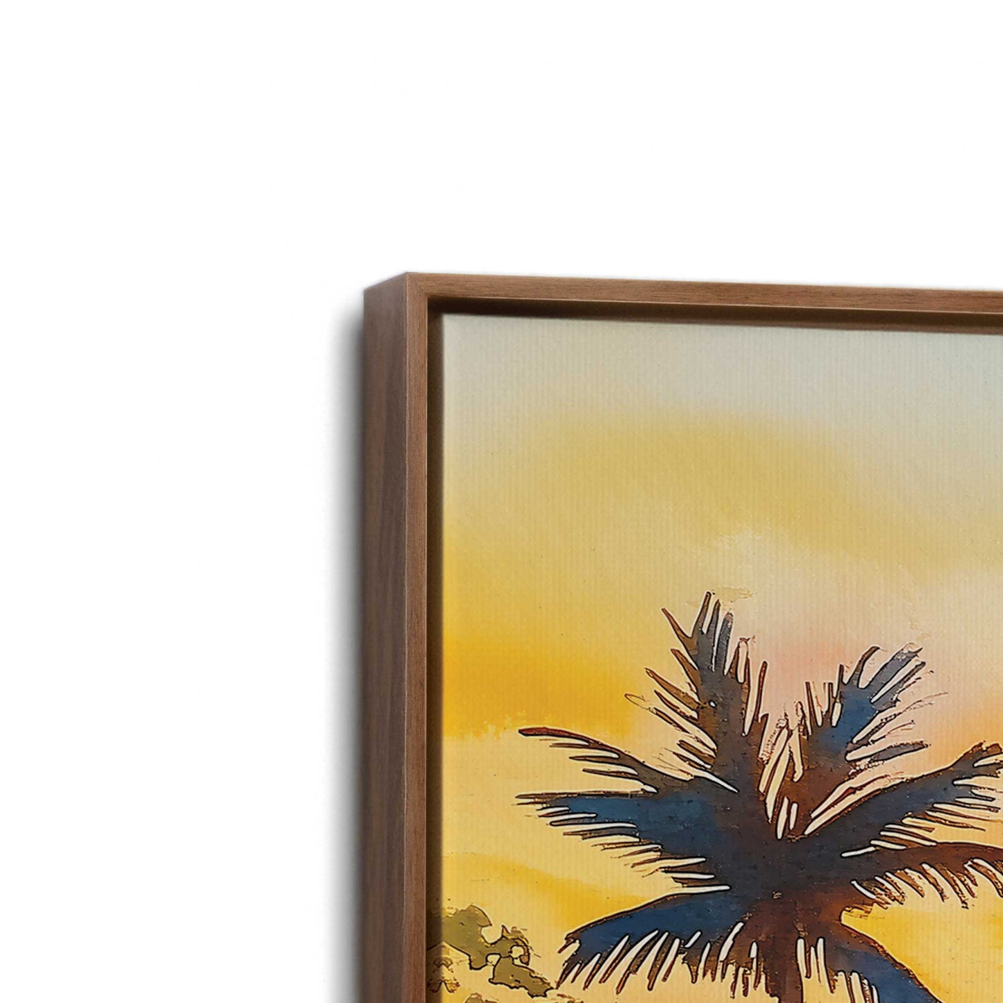 [Color:Walnut], Picture of art in a Walnut frame at an angle