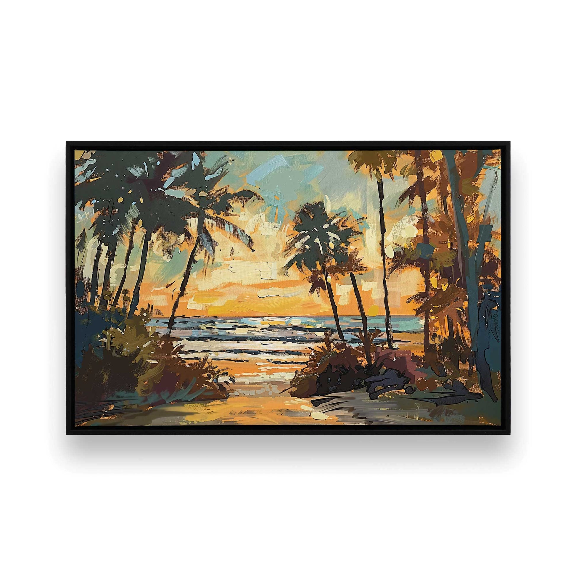 [Color:Satin Black], Picture of art in a Satin Black frame