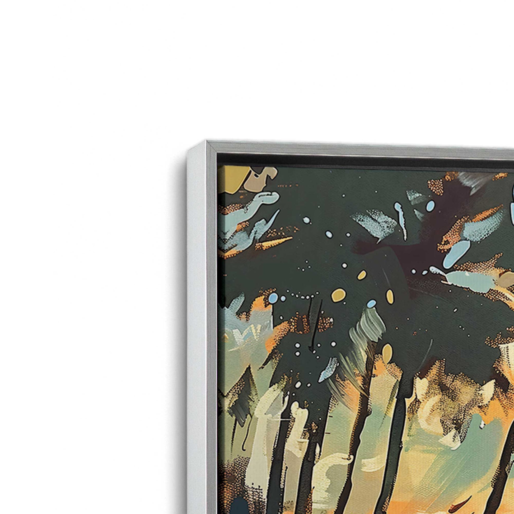 [Color:Polished Chrome], Picture of art in a Polished Chrome frame at an angle