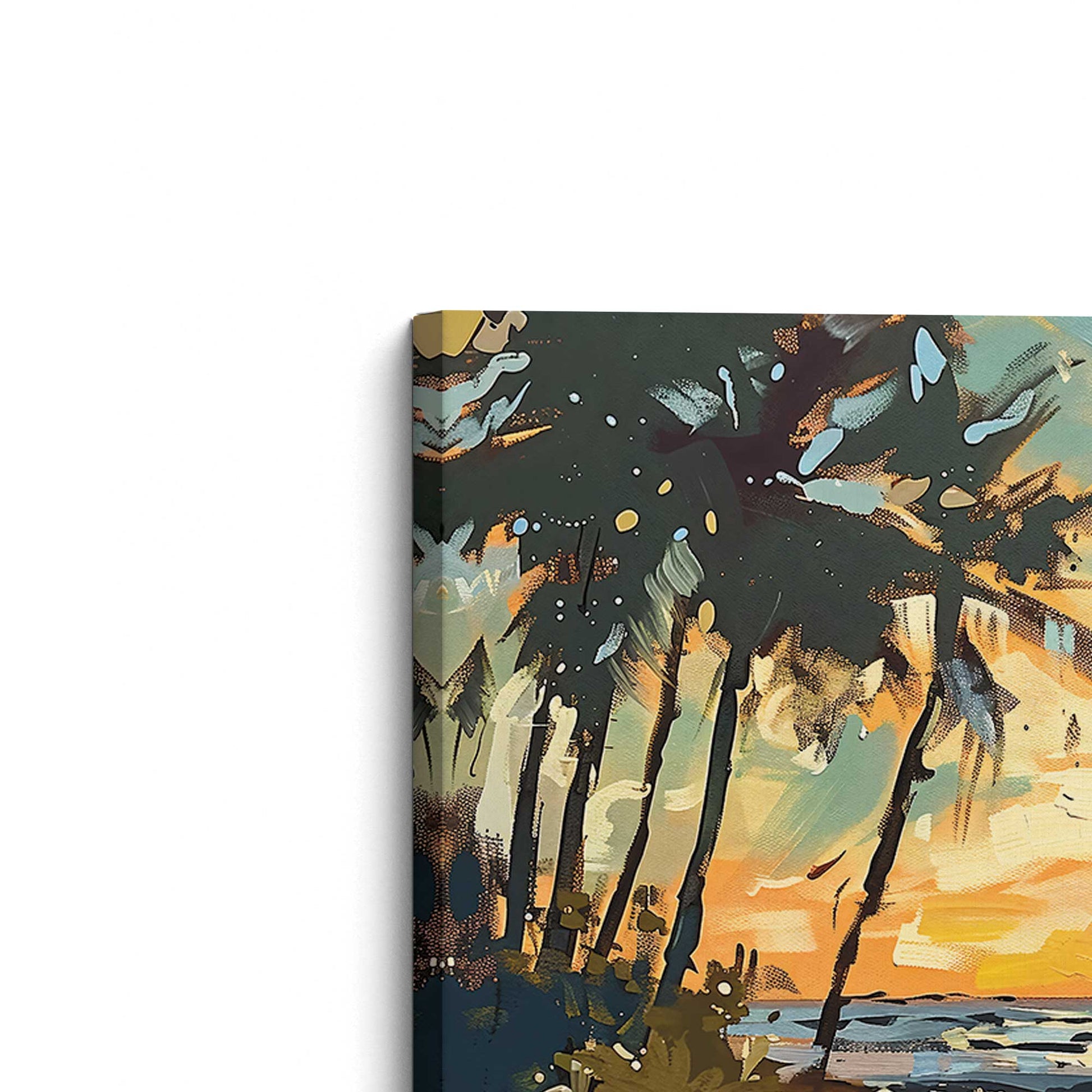 [Color:Stretched Canvas], Picture of the corner of the art