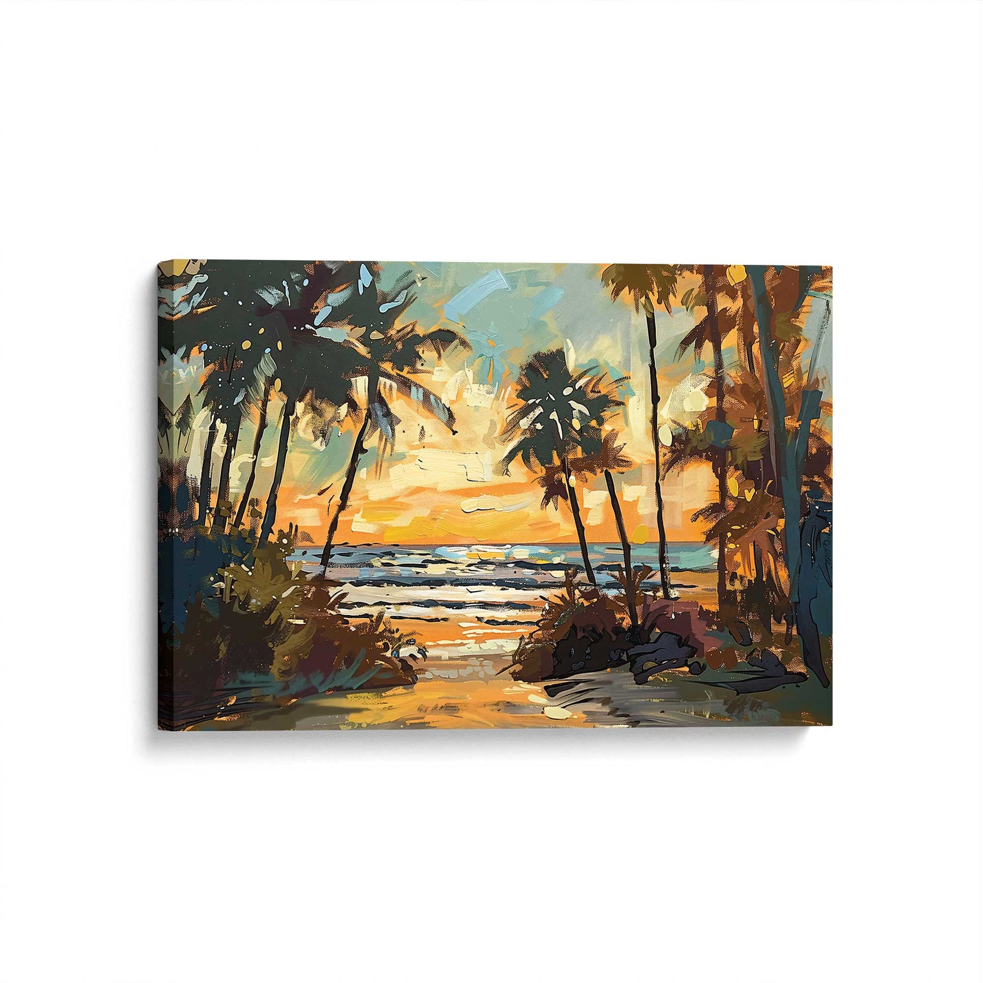 [Color:Stretched Canvas], Picture of art at an angle