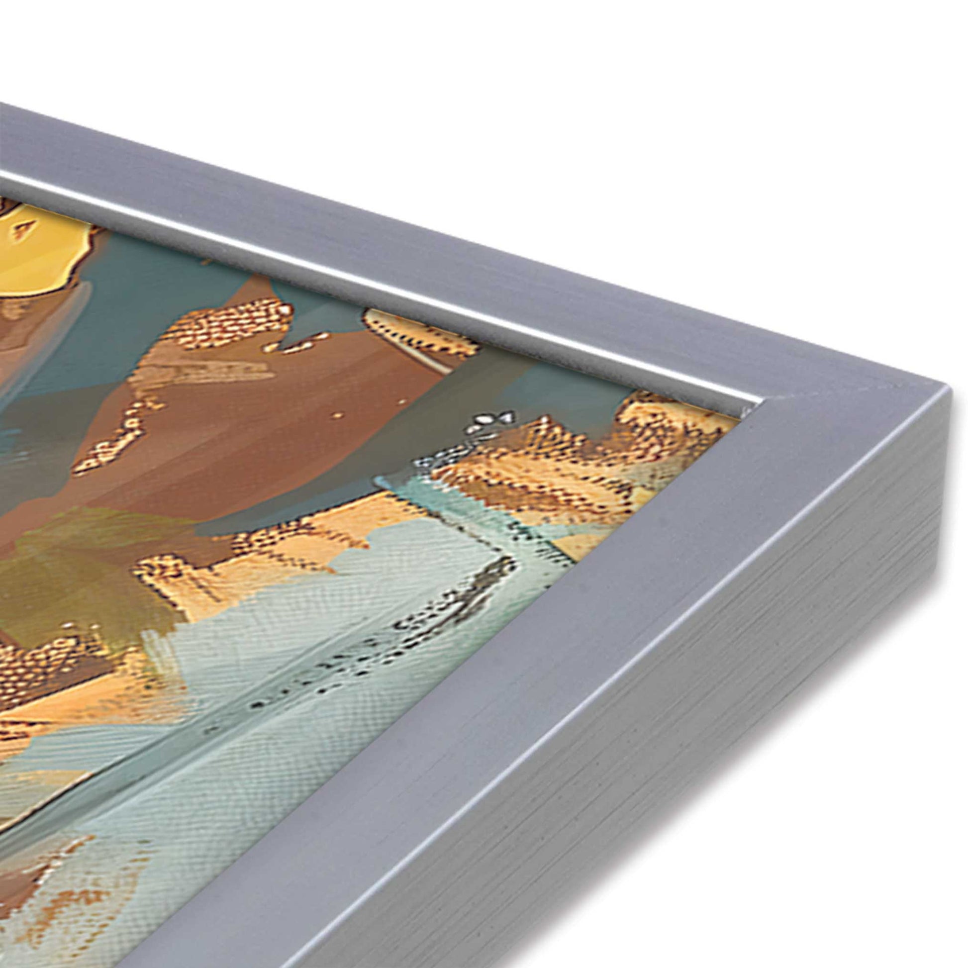 [Color:Polished Chrome], Picture of art in a Polished Chrome frame at an angle