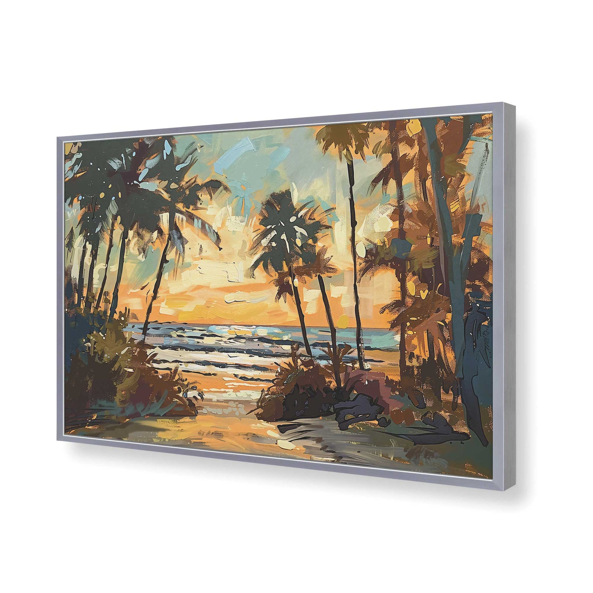 [Color:Polished Chrome], Picture of art in a Polished Chrome frame of the corner