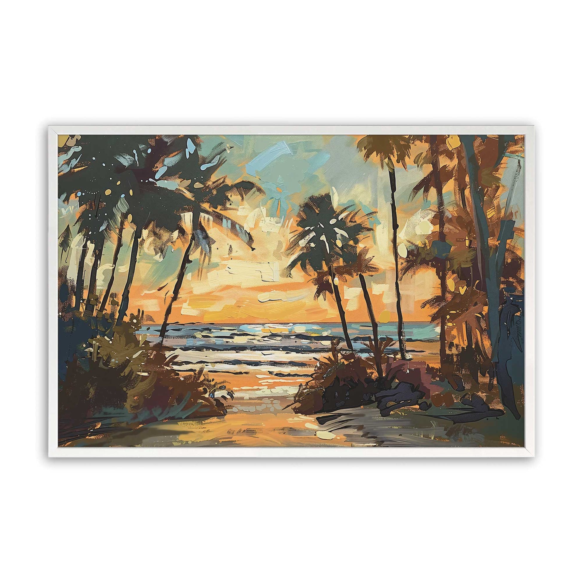 [Color:Opaque White], Picture of art in a Opaque White frame