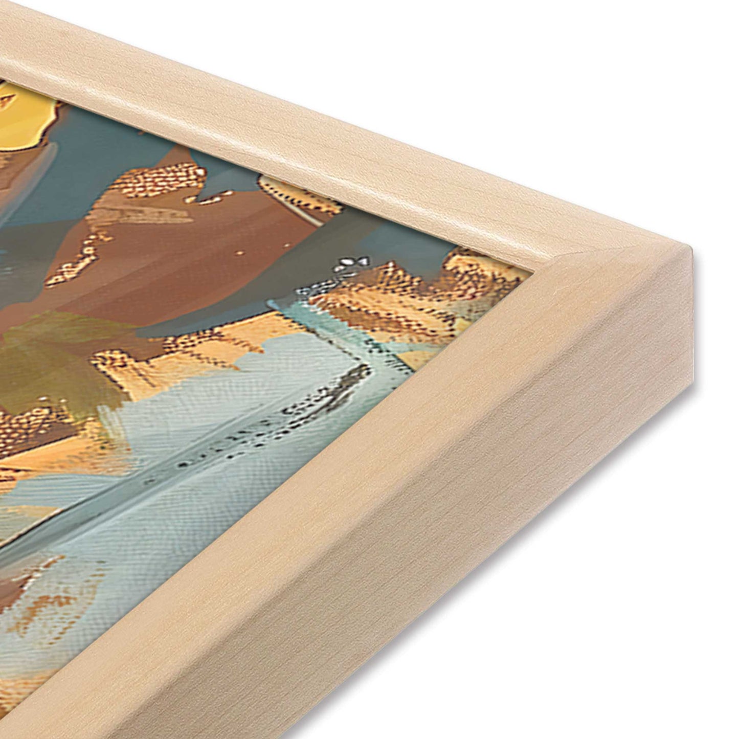 [Color:Raw Maple], Picture of art in a Raw Maple frame at an angle