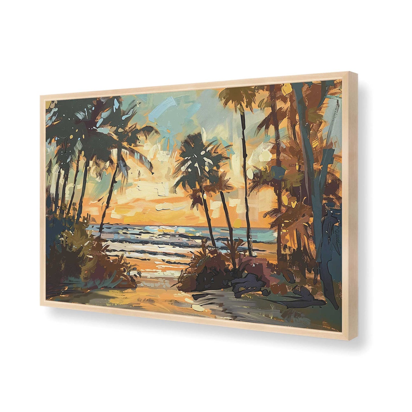 [Color:Raw Maple], Picture of art in a Raw Maple frame of the corner