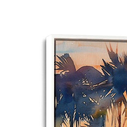 [Color:Opaque White], Picture of art in a White frame at an angle