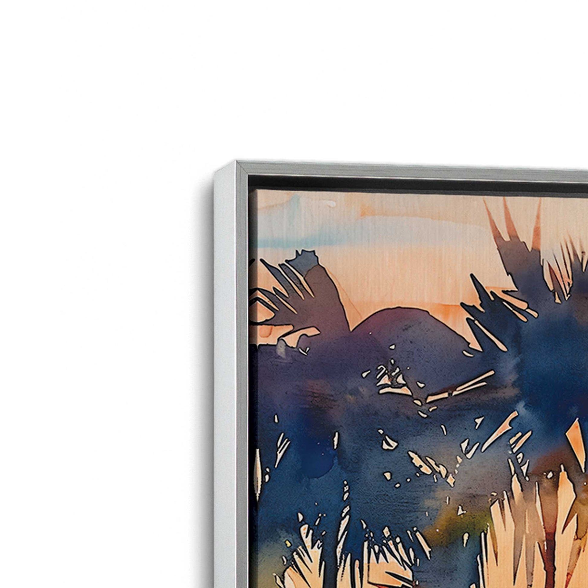 [Color:Polished Chrome], Picture of art in a Polished Chrome frame at an angle