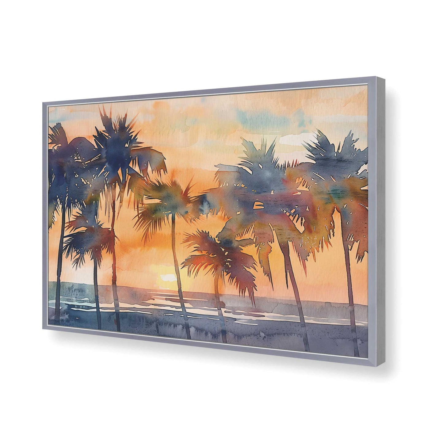 [Color:Polished Chrome], Picture of art in a Polished Chrome frame of the corner