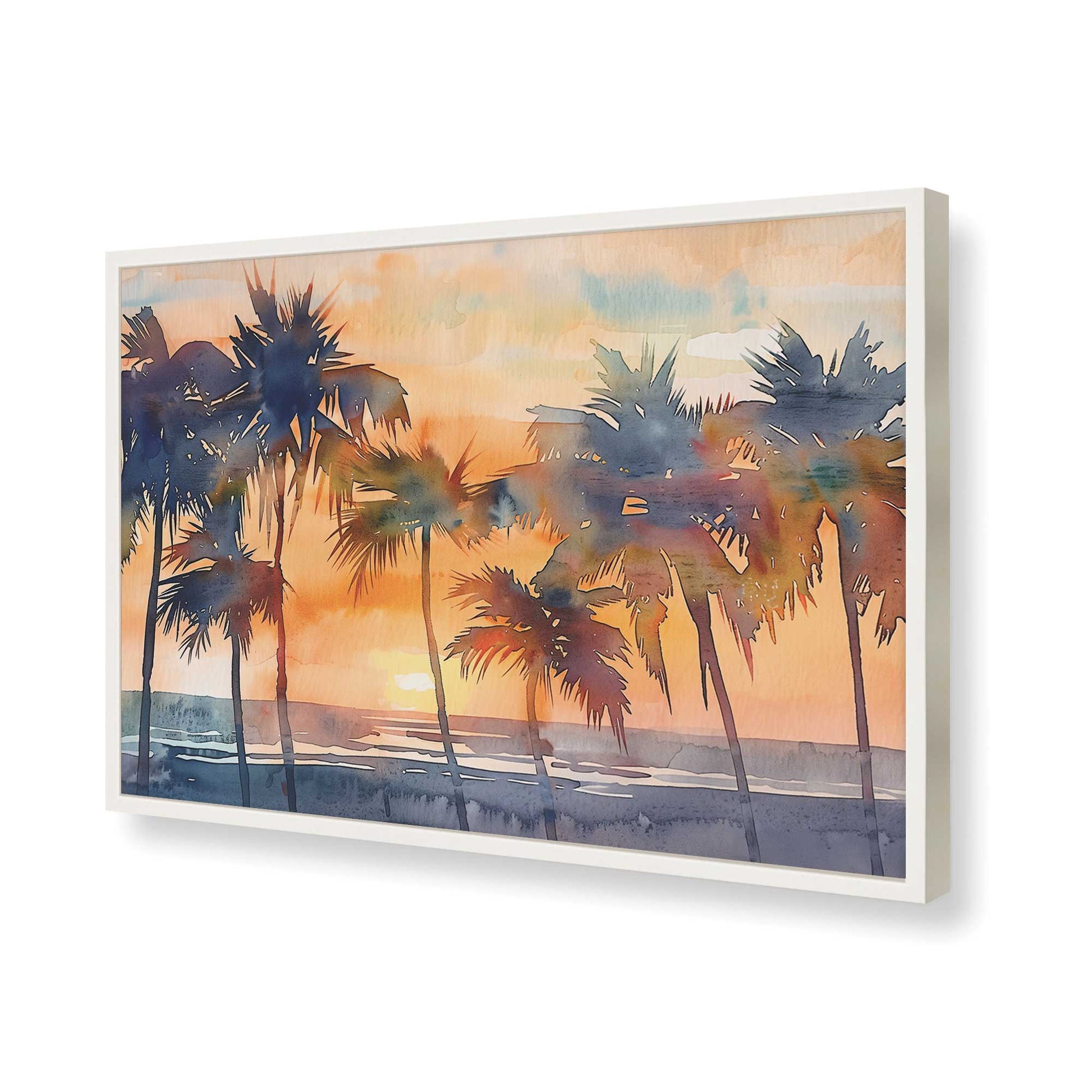 [Color:Opaque White], Picture of art in a Opaque White frame of the corner