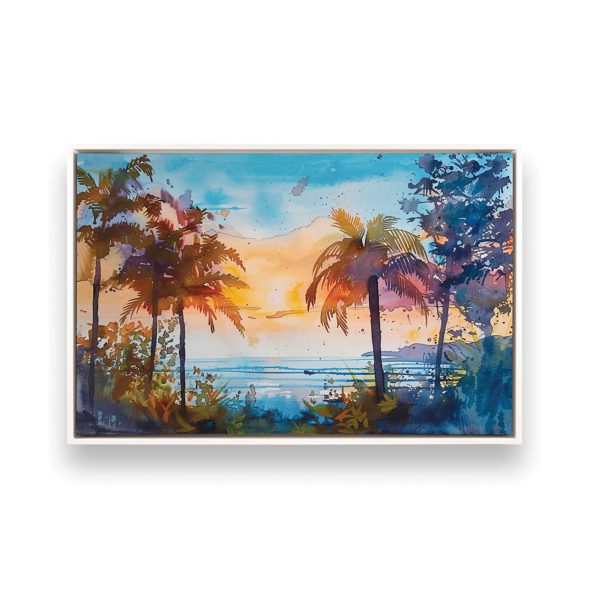 [Color:Opaque White], Picture of art in a White frame